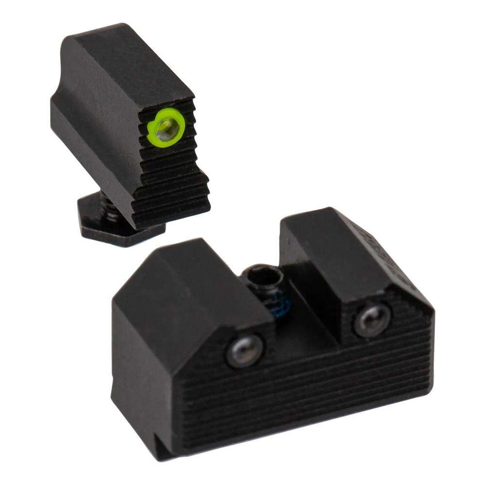 Sights Lasers Night Fision LLC Ready Series Optics Ready Stealth Night Sight Set Yellow Front Black Rear MOS Models 43x • Model: Ready Series